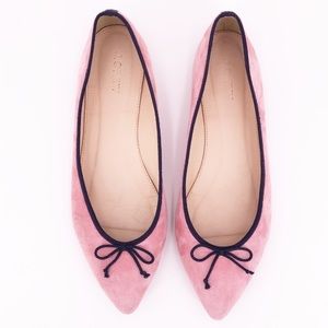 J Crew Neon Dalhia Pink Point Toe Ballet Flat 9